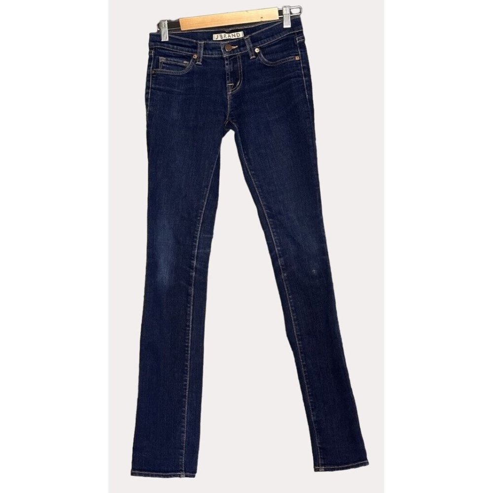 J Brand 912 Ink Low Rise Skinny Jeans Denim Pants Blue 25 cf